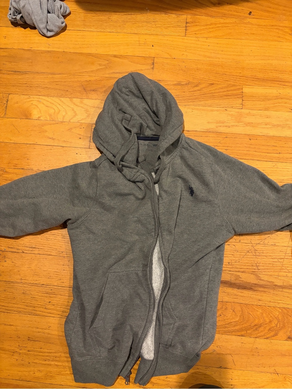 Polo by Ralph Lauren Charcoal Gray Hooded Zip Sweatshirt Jacket